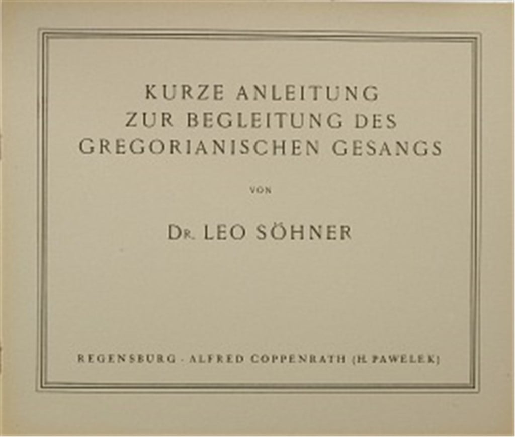 Kurze Anleitung zur Begleitung des Gregor. Gesang